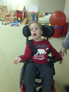 River after they took the speech device off of his wheelchair.